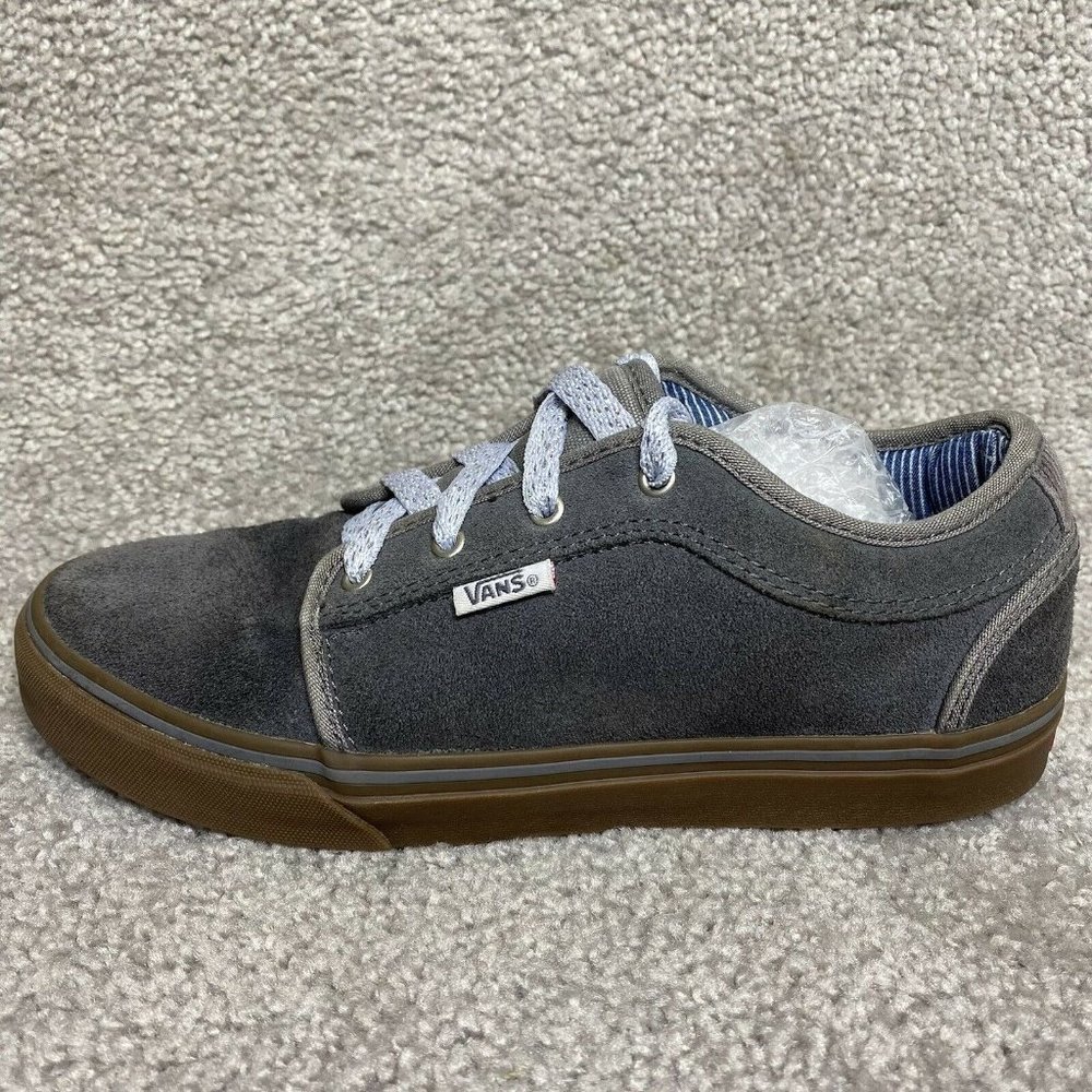 Vans Pro Skateboarding Shoes Grey On Gray Brown Sole US Youth Size 5